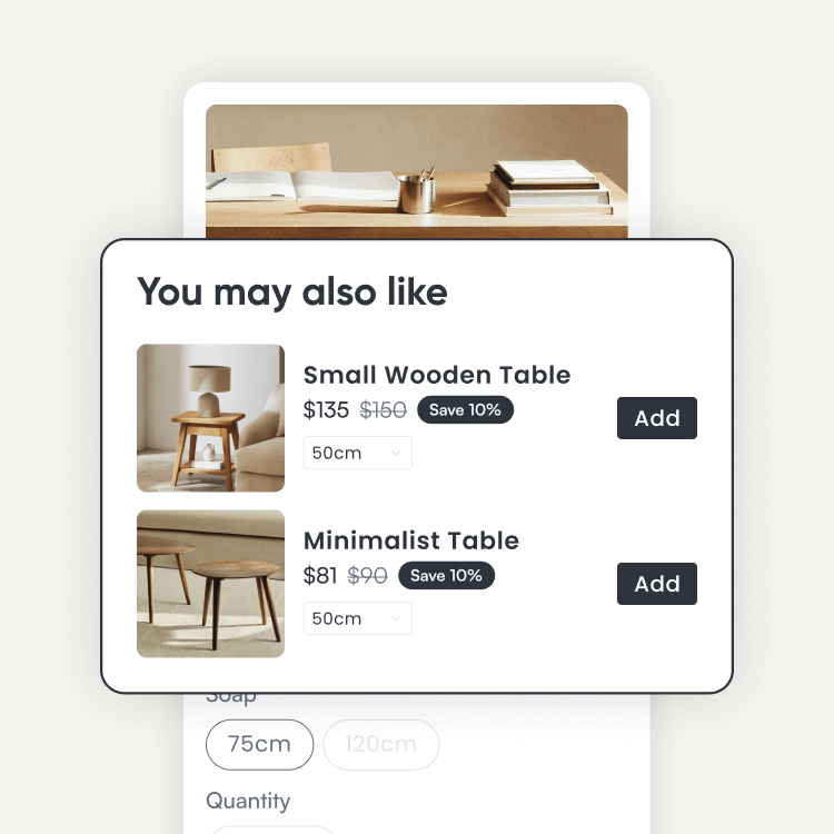product page upsells