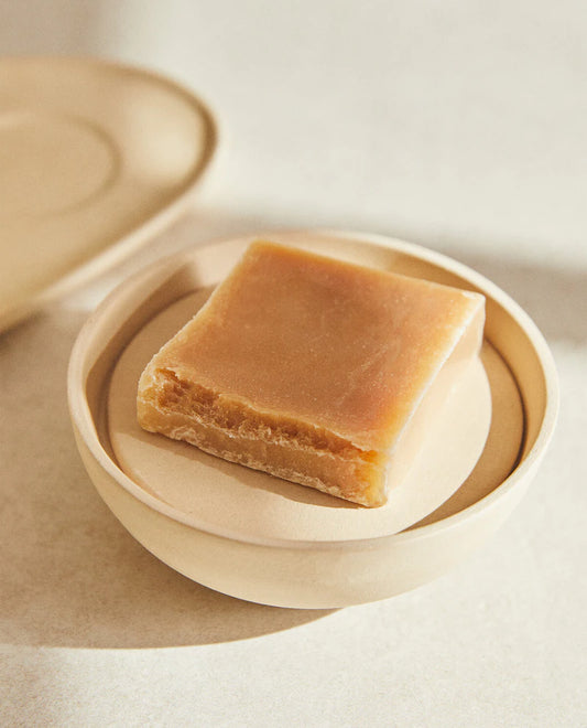 Brown square solid bath gel