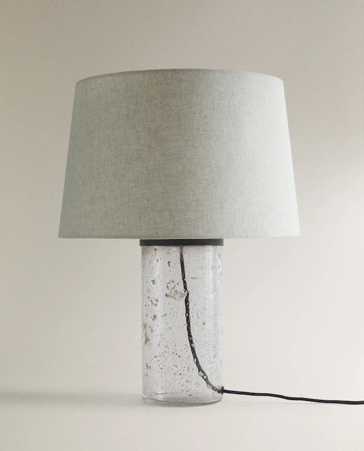 Table Lamp with Glass Base