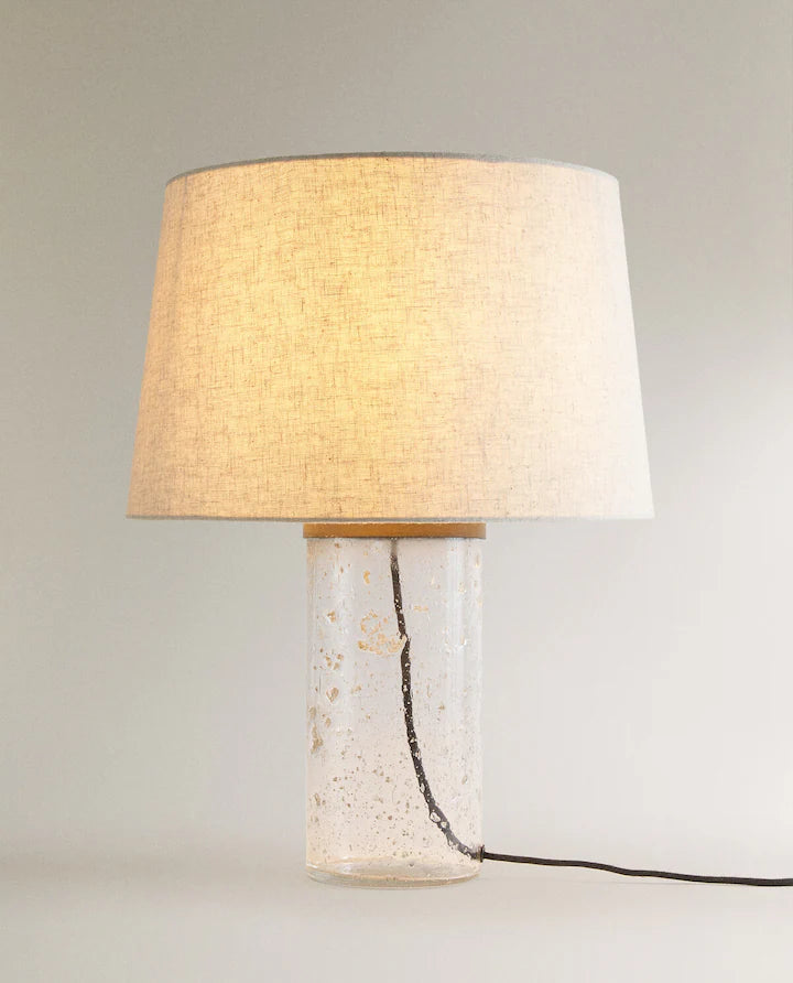 Table Lamp with Glass Base